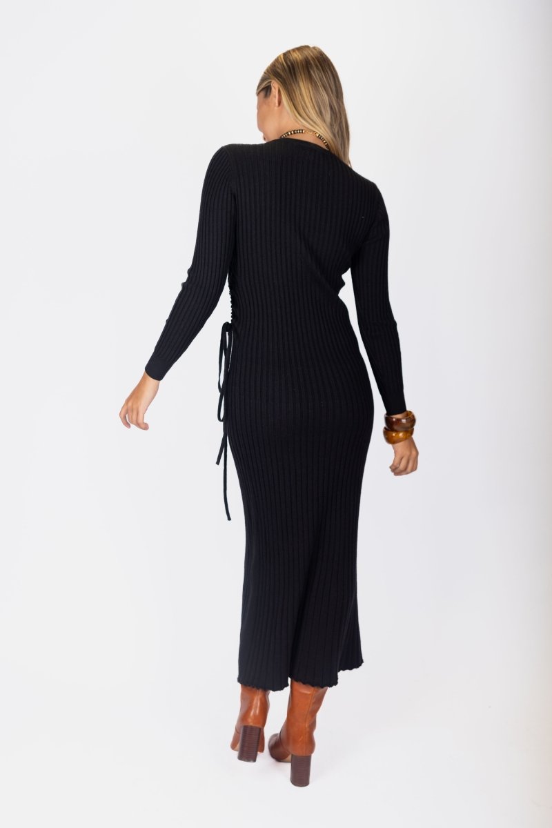 Jordan Dress 53&quot; (Black) - Dress - Yakira Bella