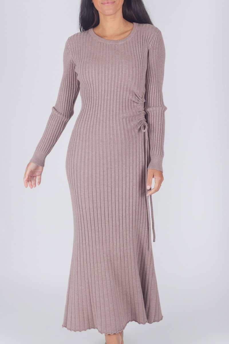 JORDAN DRESS (TAUPE) - Dress - Yakira Bella