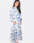 JOSEPHINE DRESS (WHITE/BLUE) - Dress - Yakira Bella