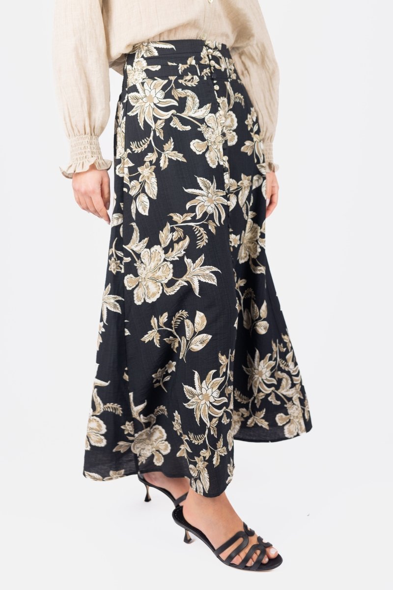 JOSEPHINE SKIRT (BLACK/BEIGE) - Skirt - Yakira Bella