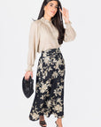 JOSEPHINE SKIRT (BLACK/BEIGE) - Skirt - Yakira Bella