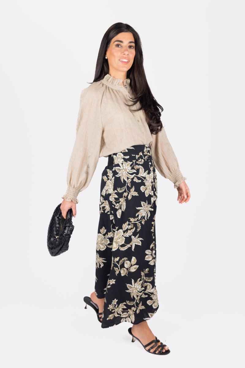 JOSEPHINE SKIRT (BLACK/BEIGE) - Skirt - Yakira Bella