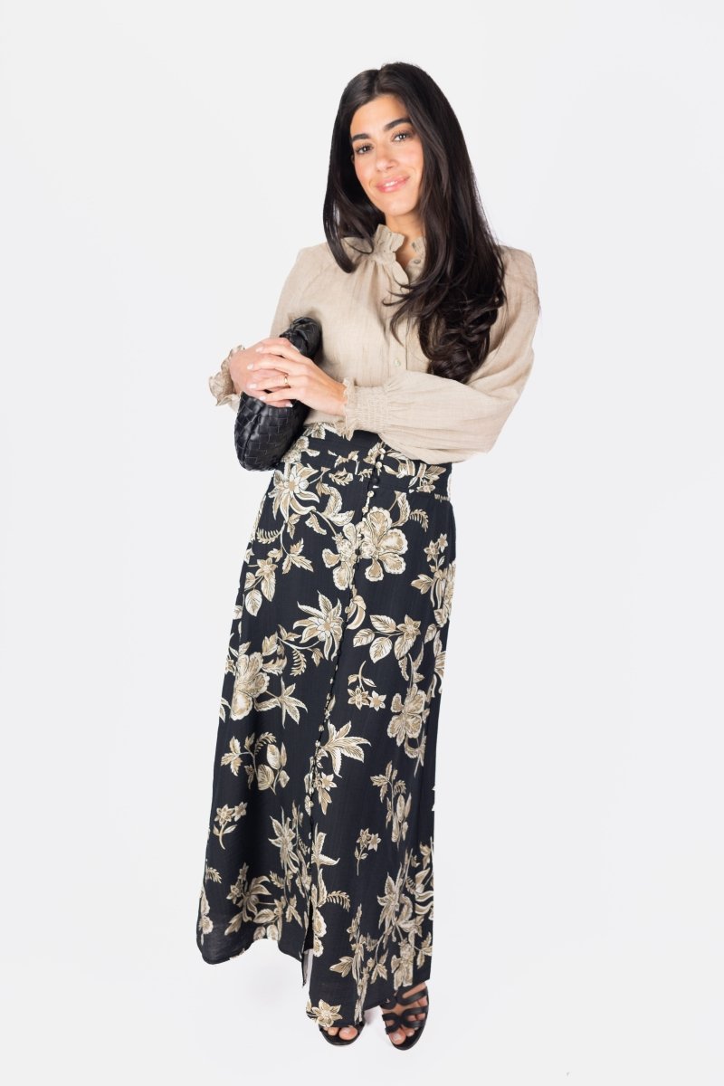 JOSEPHINE SKIRT (BLACK/BEIGE) - Skirt - Yakira Bella