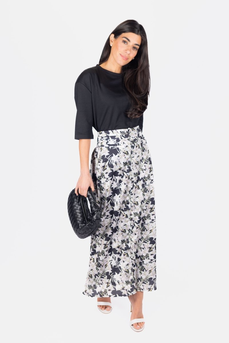 JOSEPHINE SKIRT (BLACK/IVORY) - Skirt - Yakira Bella