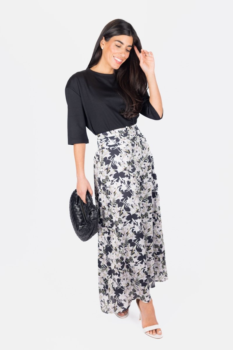 JOSEPHINE SKIRT (BLACK/IVORY) - Skirt - Yakira Bella