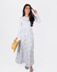 JOSEPHINE SKIRT (IVORY/BLUE) - Skirt - Yakira Bella