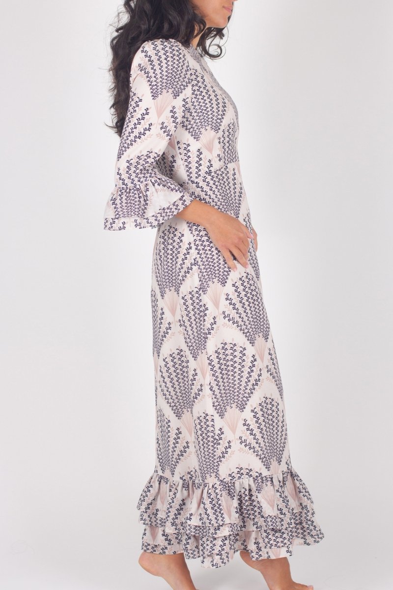 JUDY DRESS (IVORY PATTERN) - Dress - Yakira Bella