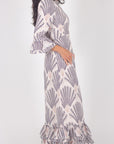 JUDY DRESS (IVORY PATTERN) - Dress - Yakira Bella