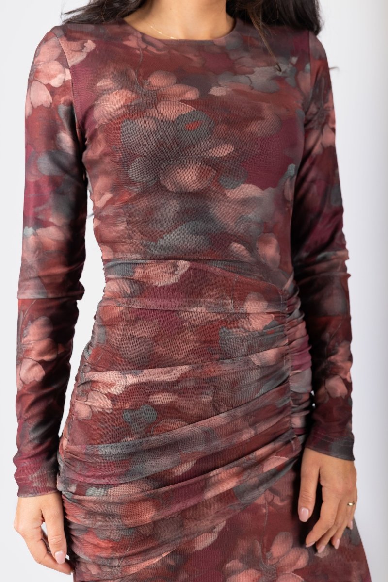 Juliana Dress (Burgundy) - Dress - Yakira Bella