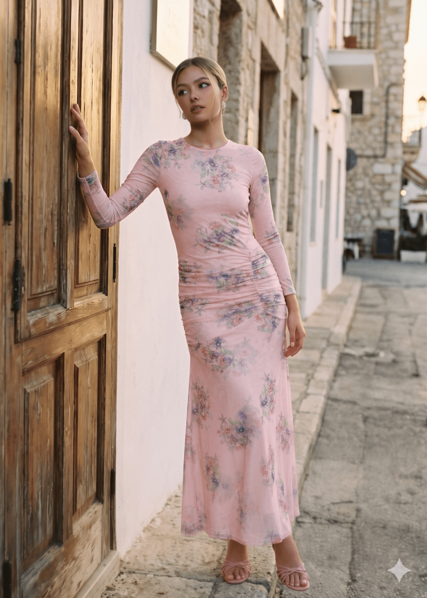 Juliana Dress (Pink Flower) - Dress - Yakira Bella