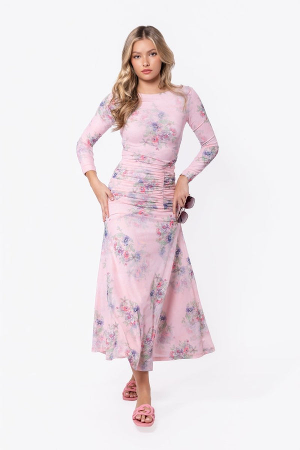 Juliana Dress (Pink Flower) - Dress - Yakira Bella