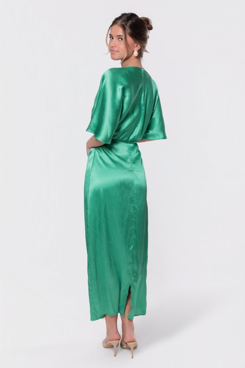Juniper Dress (Green Solid) - Dress - Yakira Bella