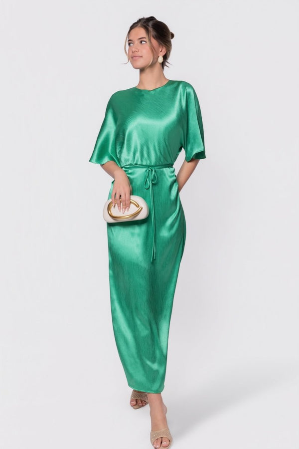 Juniper Dress (Green Solid) - Dress - Yakira Bella