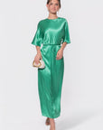 Juniper Dress (Green Solid) - Dress - Yakira Bella