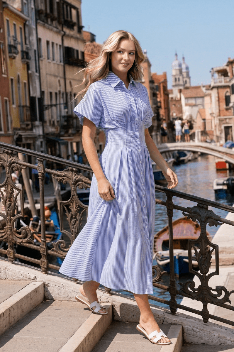 Juno Dress (Light Blue) - Dress - Yakira Bella