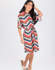 KALANI DRESS 37" (MULTI STRIPES) - Dress - Yakira Bella