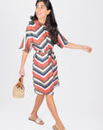 KALANI DRESS 37" (MULTI STRIPES) - Dress - Yakira Bella