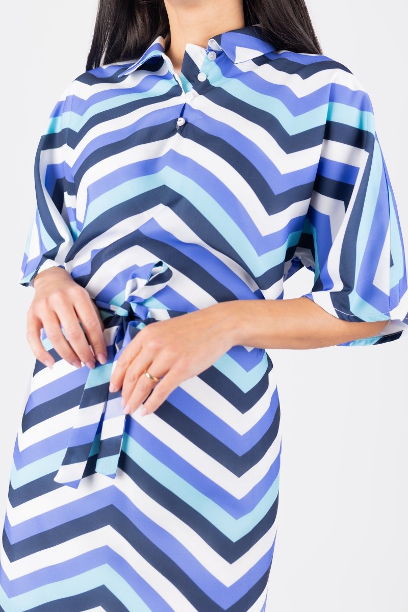 KALANI DRESS ( BLUE STRIPES) - Dress - Yakira Bella
