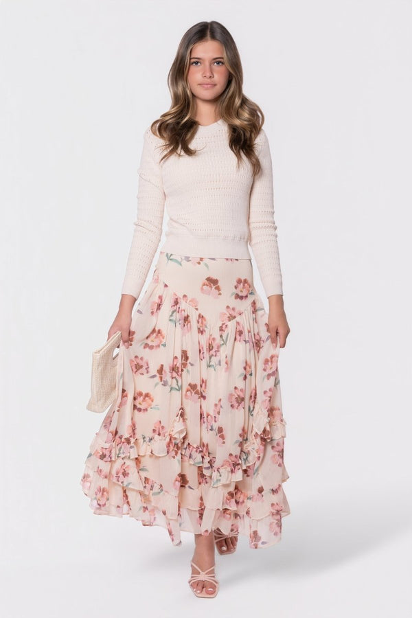 Kalina Skirt (Beige) - Skirt - Yakira Bella