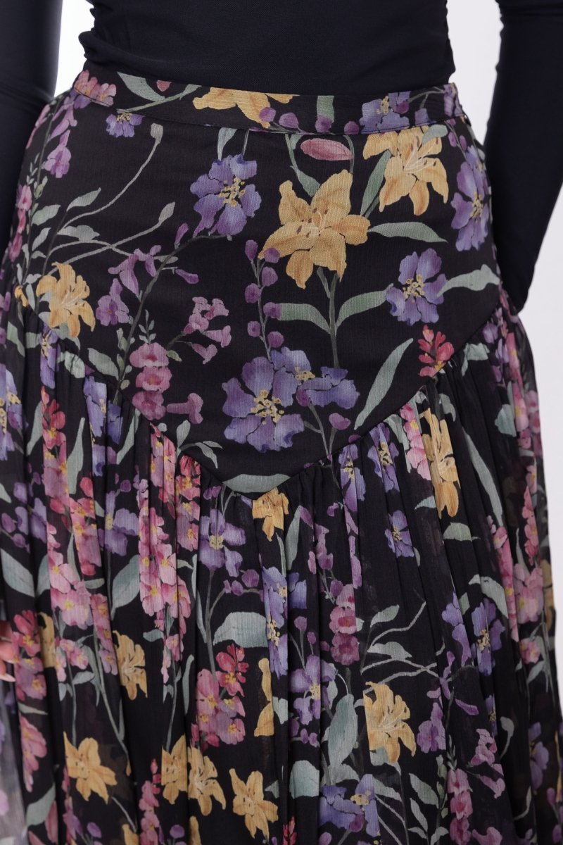Kalina Skirt (Black Pattern) - Skirt - Yakira Bella