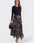 Kalina Skirt (Black Pattern) - Skirt - Yakira Bella