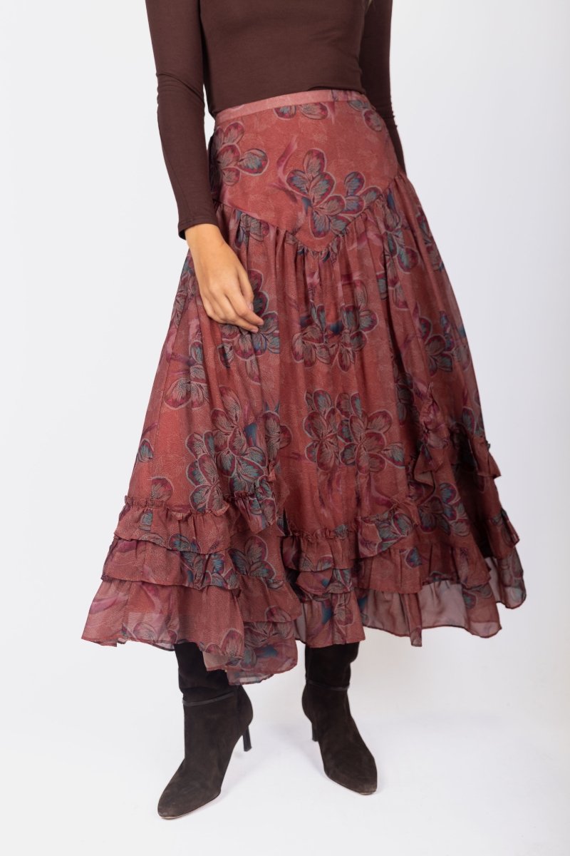 Kalina Skirt (Rust) - Skirt - Yakira Bella