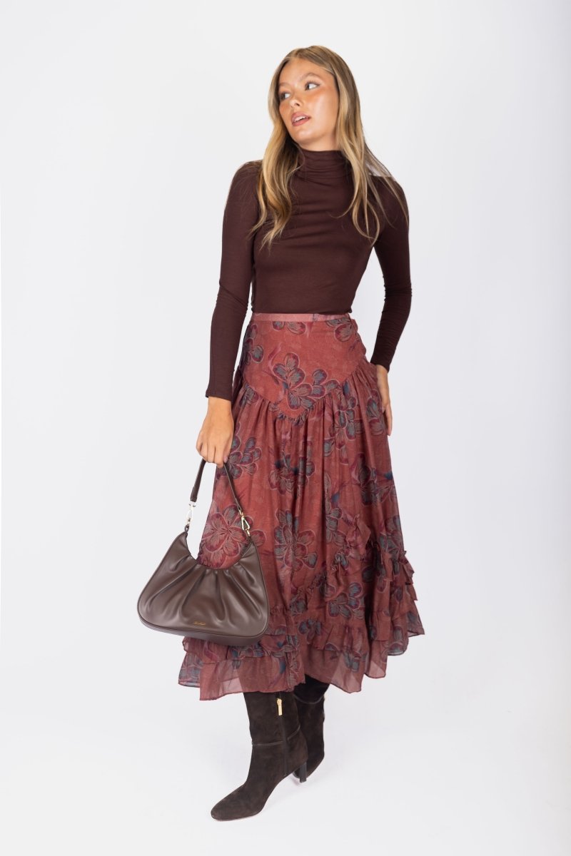 Kalina Skirt (Rust) - Skirt - Yakira Bella