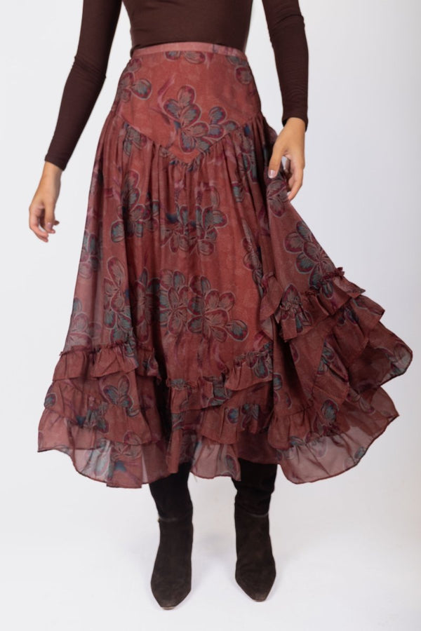 Kalina Skirt (Rust) - Skirt - Yakira Bella