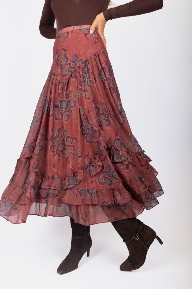 Kalina Skirt (Rust) - Skirt - Yakira Bella