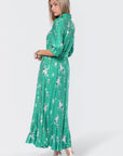 Karen Dress (Green Pattern) - Dress - Yakira Bella