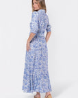 Karen Dress (White/Blue) - Dress - Yakira Bella