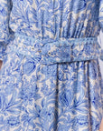 Karen Dress (White/Blue) - Dress - Yakira Bella