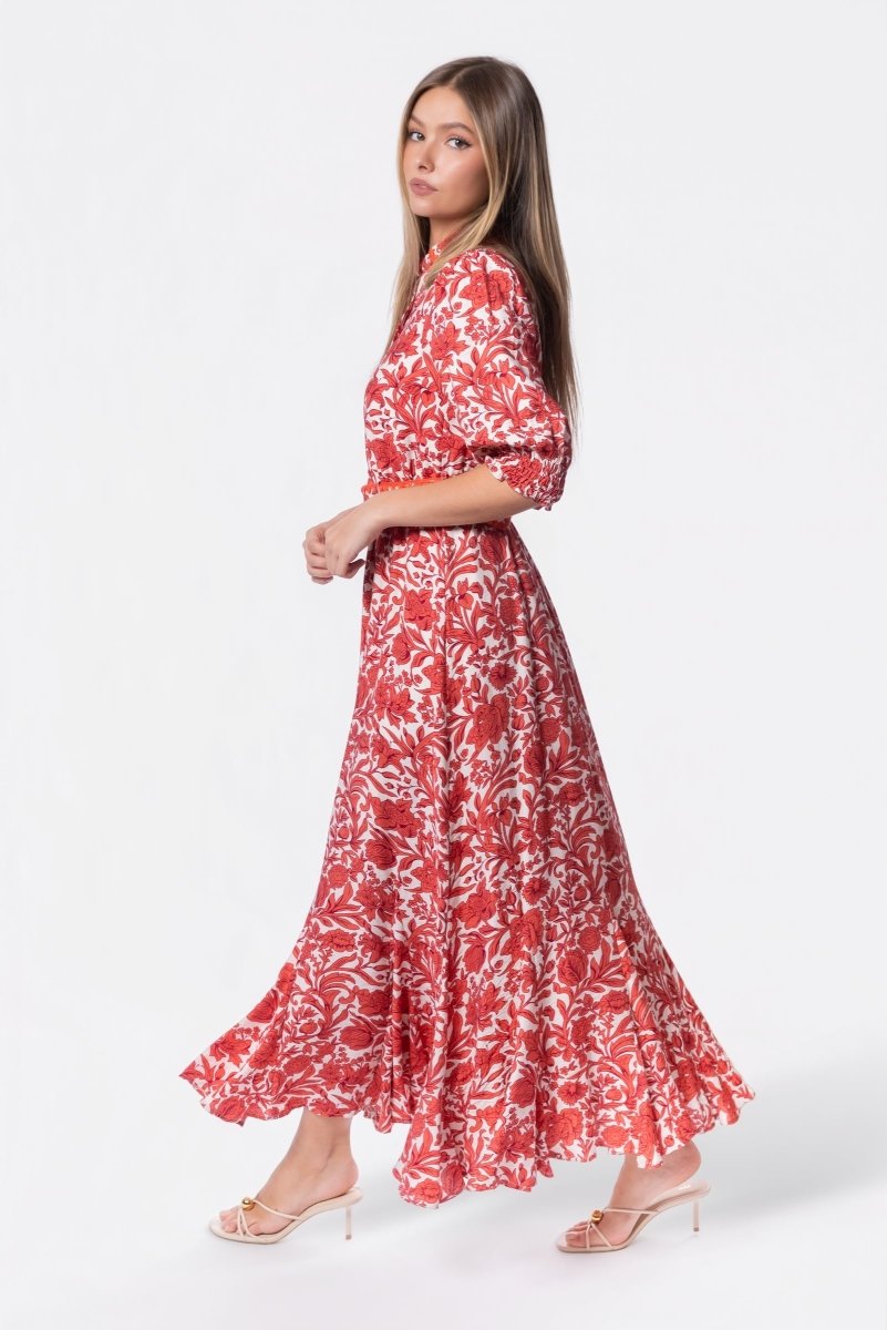 Karen Dress (White/Pink) - Dress - Yakira Bella