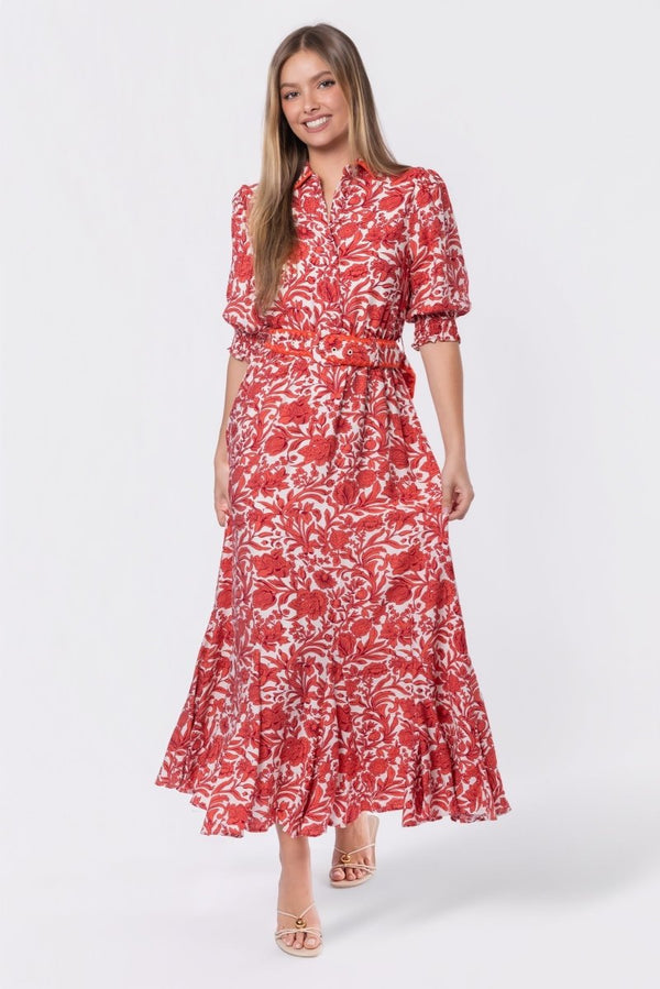 Karen Dress (White/Pink) - Dress - Yakira Bella