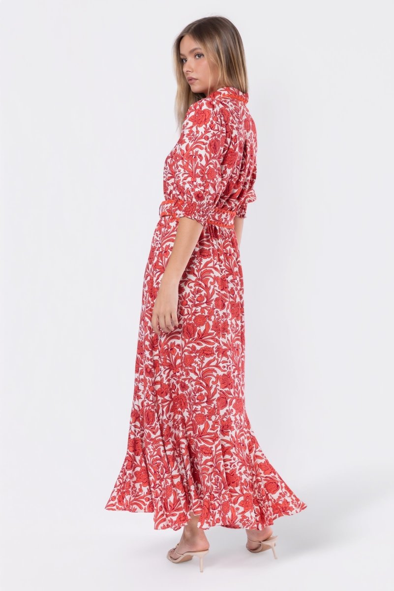Karen Dress (White/Pink) - Dress - Yakira Bella