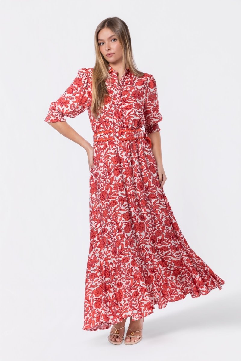 Karen Dress (White/Pink) - Dress - Yakira Bella