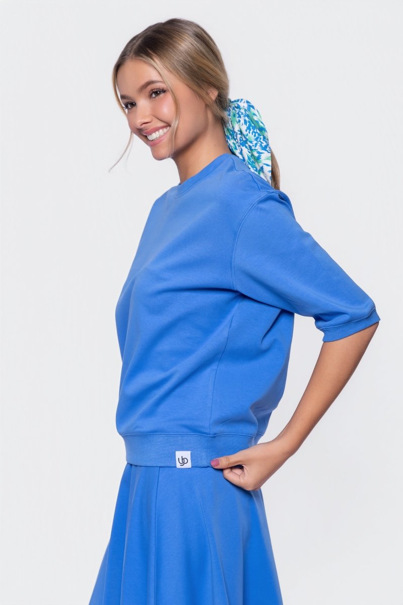 Karla Top Short Sleeve (Marina Blue) - Top - Yakira Bella