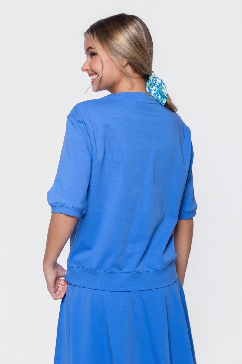 Karla Top Short Sleeve (Marina Blue) - Top - Yakira Bella