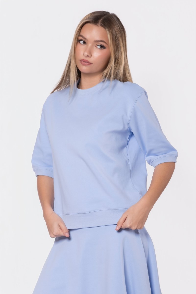 Karla Top Short Sleeve (Sky Blue) - Top - Yakira Bella