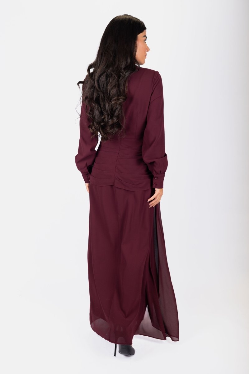 Katarina Dress (Burgundy) - Dress - Yakira Bella