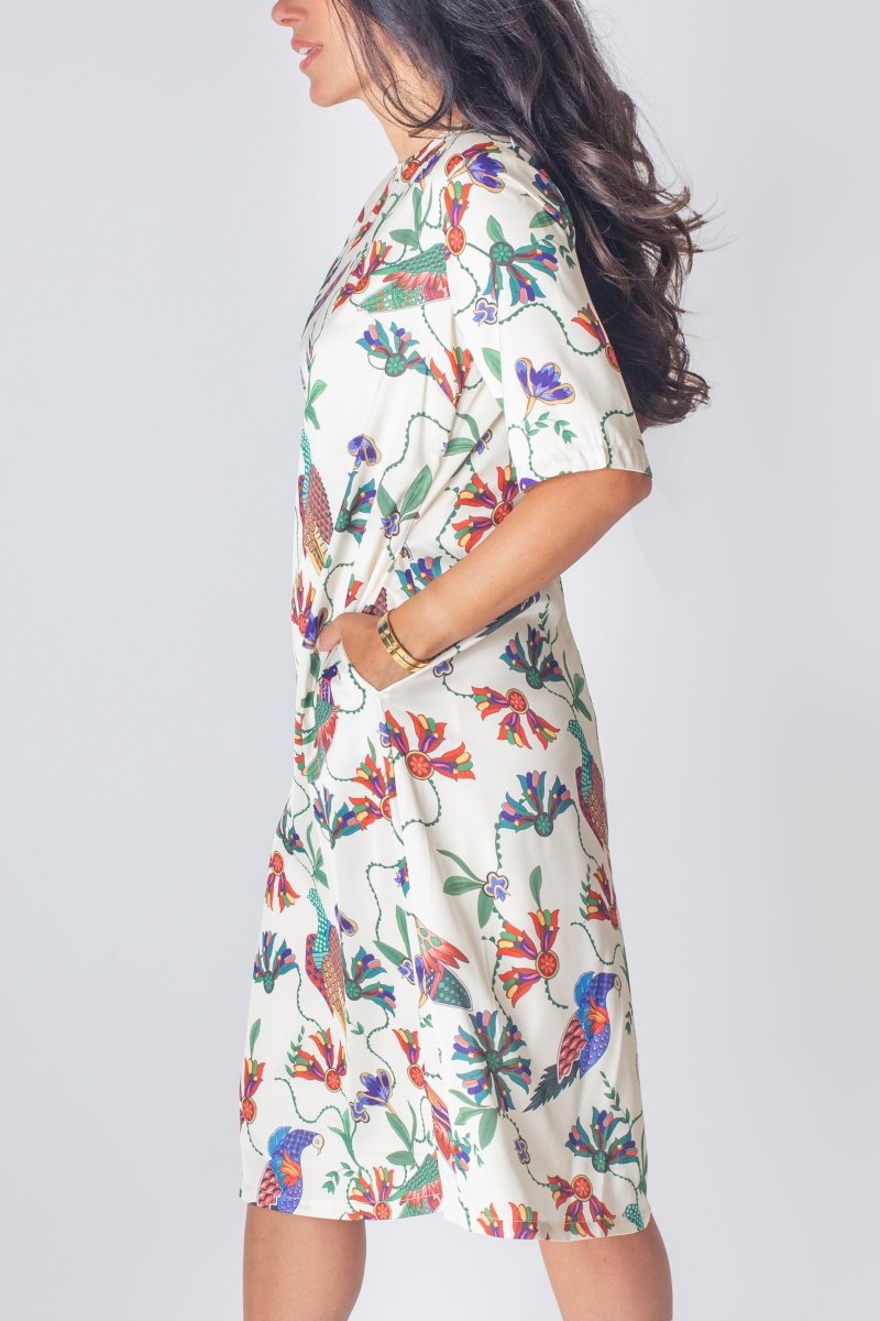 KAYLA DRESS (IVORY PATTERN) - Dress - Yakira Bella