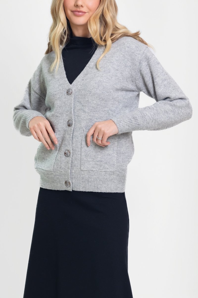 KEN CARDIGAN (LIGHT GRAY) - Top - Yakira Bella