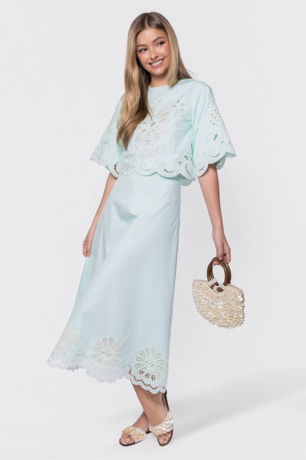 Kenna Skirt (Light Blue) - Skirt - Yakira Bella