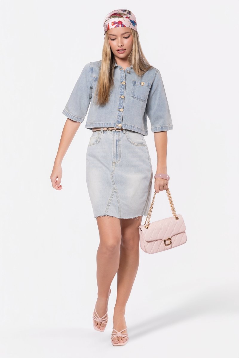 Kensley Jacket (Blue) - Top - Yakira Bella