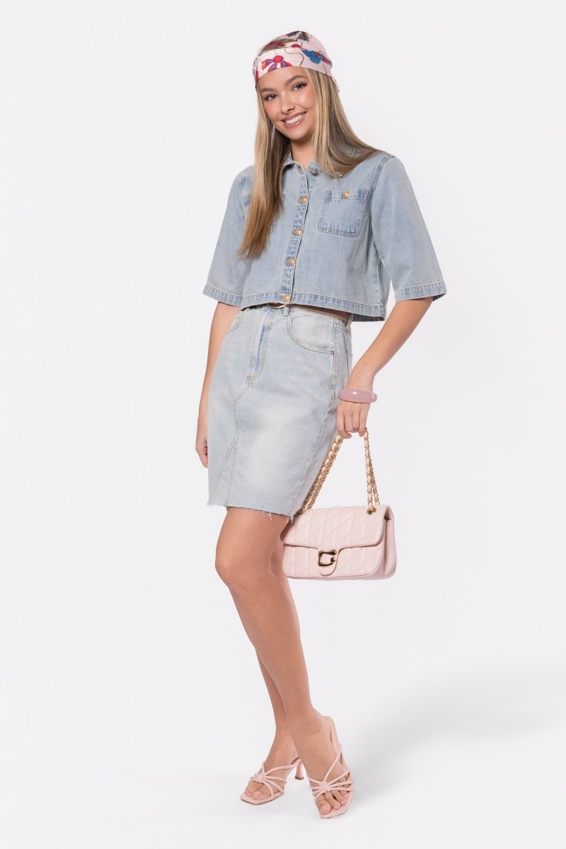 Kensley Jacket (Blue) - Top - Yakira Bella