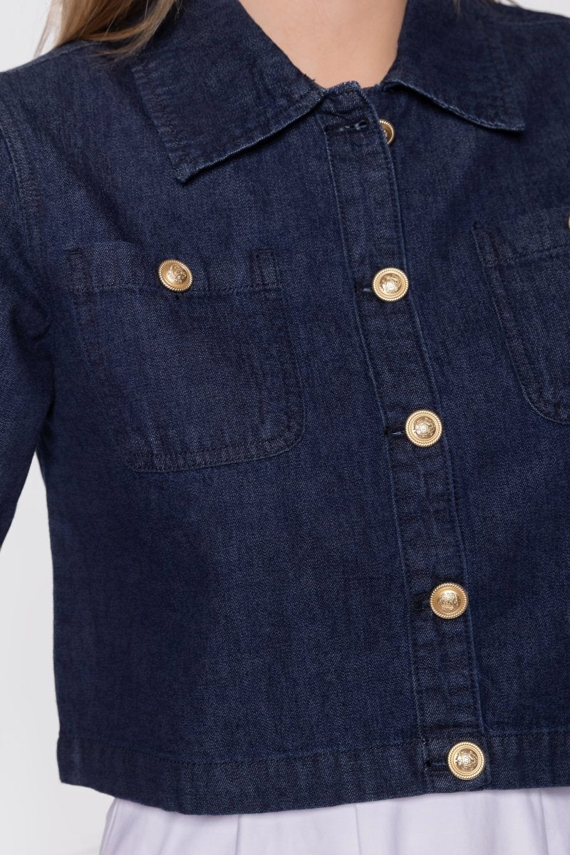 Kensley Jacket (Dark Blue) - Top - Yakira Bella