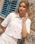 Kensley Jacket (White) - Top - Yakira Bella