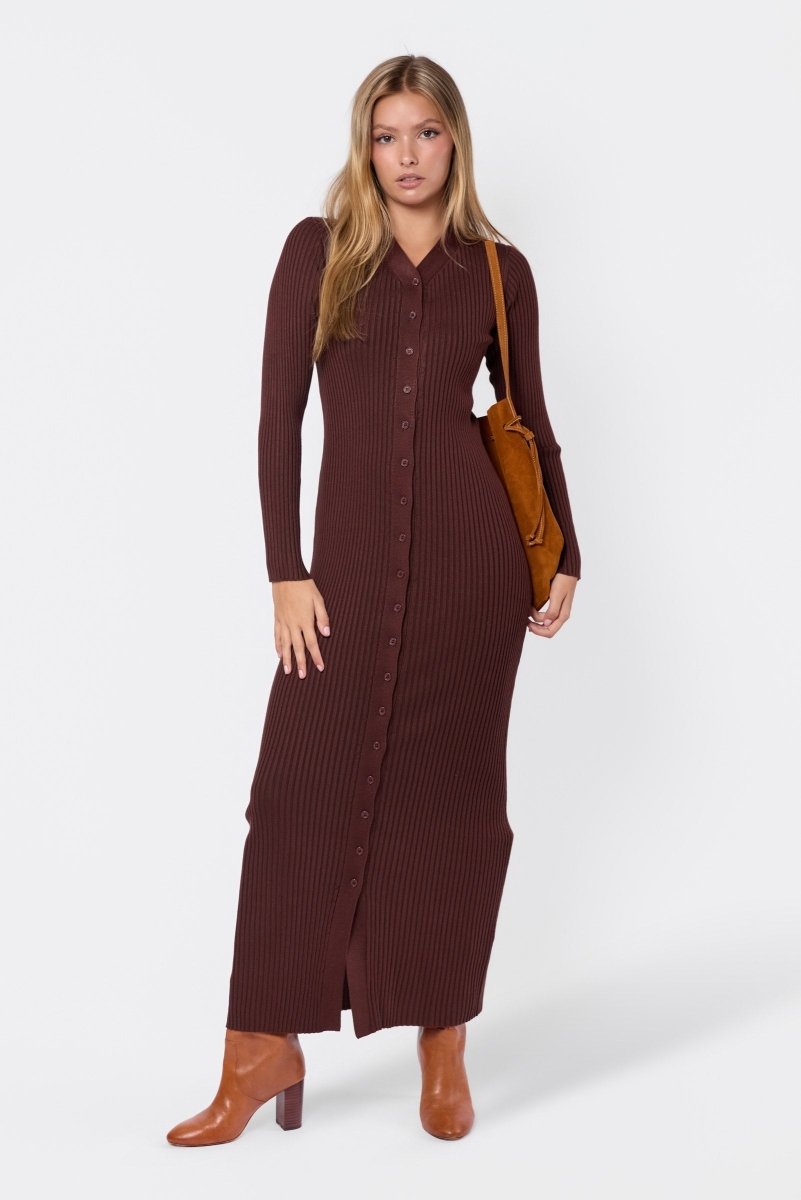 Kerry Dress (Dark Brown) - Dress - Yakira Bella
