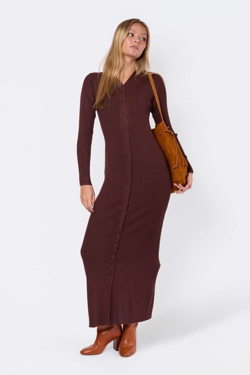 Kerry Dress (Dark Brown) - Dress - Yakira Bella
