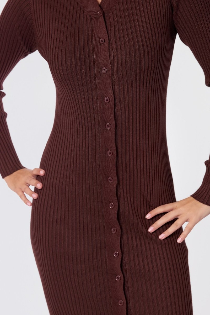 Kerry Dress (Dark Brown) - Dress - Yakira Bella